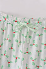 Load image into Gallery viewer, Green christmas holly print men pajamas pants
