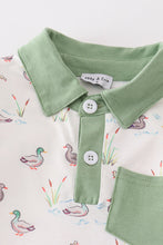 Load image into Gallery viewer, Sage duck print boy set
