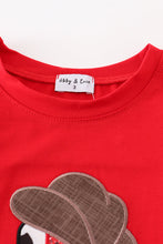 Load image into Gallery viewer, Red boots applique boy top
