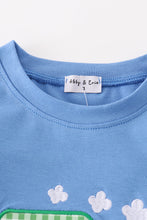 Load image into Gallery viewer, Blue train applique boy top
