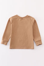 Load image into Gallery viewer, Brown cow applique boy top
