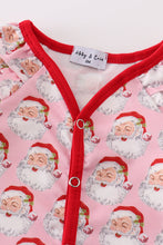 Load image into Gallery viewer, Pink christmas santa claus girl romper
