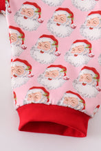 Load image into Gallery viewer, Pink christmas santa claus girl romper
