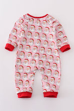 Load image into Gallery viewer, Pink christmas santa claus girl romper
