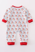 Load image into Gallery viewer, Blue christmas santa claus boy romper
