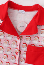 Load image into Gallery viewer, Pink christmas santa claus women pajamas set
