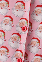 Load image into Gallery viewer, Pink christmas santa claus women pajamas set
