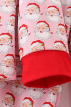 Load image into Gallery viewer, Pink christmas santa claus women pajamas set
