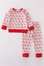 Load image into Gallery viewer, Pink christmas santa claus girl pajamas set
