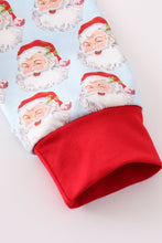 Load image into Gallery viewer, Blue christmas santa claus boy pajamas set
