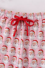 Load image into Gallery viewer, Pink christmas santa claus print women pajamas pants
