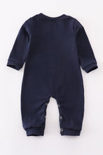 Load image into Gallery viewer, Navy war eagle embroidery boy romper
