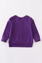 Load image into Gallery viewer, Purple geaux embroidery boy top
