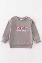 Load image into Gallery viewer, Grey roll tide embroidery boy top
