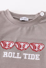 Load image into Gallery viewer, Grey roll tide embroidery boy top
