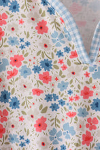 Load image into Gallery viewer, Pink&amp;blue floral print women dress
