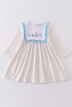 Load image into Gallery viewer, Stripe princess embroidery girl dress
