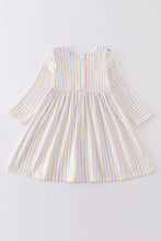 Load image into Gallery viewer, Stripe princess embroidery girl dress
