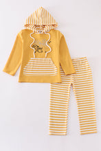 Load image into Gallery viewer, Mustard happy new year embroidery boy hoodie set
