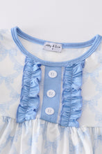 Load image into Gallery viewer, Blue bow girl pants set
