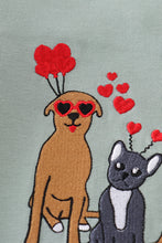 Load image into Gallery viewer, Sage valentine puppy heart embroidery boy top
