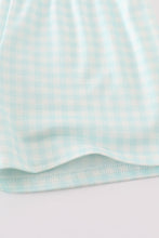 Load image into Gallery viewer, Green gingham boy shorts set
