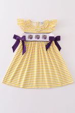 Load image into Gallery viewer, Yellow tiger embroidery LSU dress
