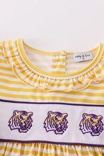 Load image into Gallery viewer, Yellow tiger embroidery LSU dress
