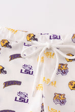 Load image into Gallery viewer, Yellow tiger embroidery LSU boy set
