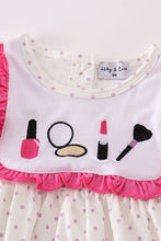 Load image into Gallery viewer, Rose makeup embroidery girl bloomer set
