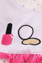 Load image into Gallery viewer, Rose makeup embroidery girl bloomer set
