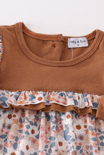 Load image into Gallery viewer, Brown floral print dress
