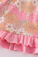 Load image into Gallery viewer, Retro Floral ruffle girl set
