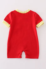 Load image into Gallery viewer, Red charactor embroidery boy romper
