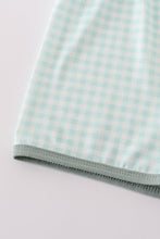 Load image into Gallery viewer, Sage gingham boy shorts set
