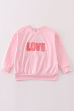 Load image into Gallery viewer, Pink valentine&#39;s day love french knot mom&amp;me top
