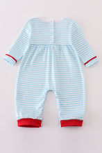 Load image into Gallery viewer, Valentine&#39;s day heart envelope embroidery stripe boy romper
