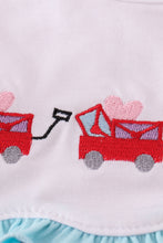 Load image into Gallery viewer, Valentine&#39;s day heart envelope embroidery plaid girl dress
