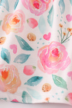 Load image into Gallery viewer, Pink floral girl bloomer set
