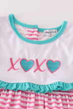 Load image into Gallery viewer, Pink heart embroidery girl set
