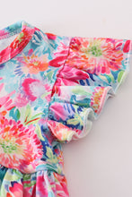 Load image into Gallery viewer, Tropical Bloom print girl bloomer set
