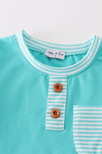 Load image into Gallery viewer, Mint stripe boy set
