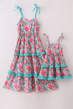 Load image into Gallery viewer, Tropical Bloom print mom&amp;me dress
