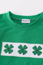 Load image into Gallery viewer, Green lucky clover embroidery boy set
