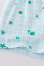 Load image into Gallery viewer, Green lucky clover embroidery boy set
