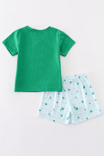 Load image into Gallery viewer, Green lucky clover embroidery boy set
