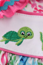 Load image into Gallery viewer, Green Island Breeze embroidery girl bloomer set
