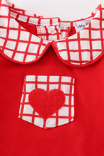 Load image into Gallery viewer, Red valentine&#39;s day heart embroidery boy bubble
