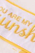 Load image into Gallery viewer, Yellow you are my sunshine embroidery boy bubble
