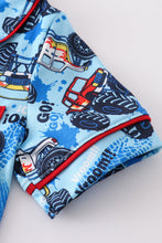 Load image into Gallery viewer, Monster truck print boy pajamas set
